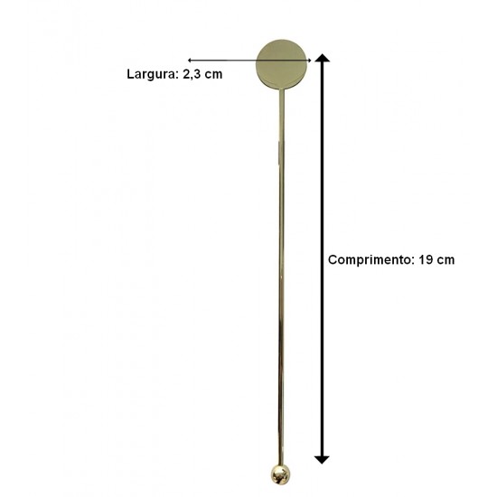 Jogo 2 Misturadores 19cm Para Drink Shake And Snack Bolinha Em Aço Inox Cor Dourada
